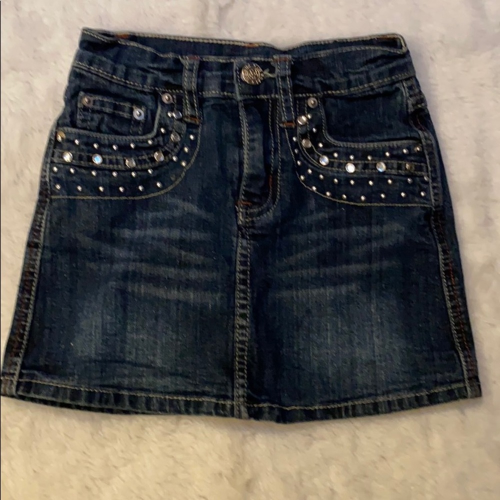 2B Real Blue Jean Denim Skirt Girl Size 4